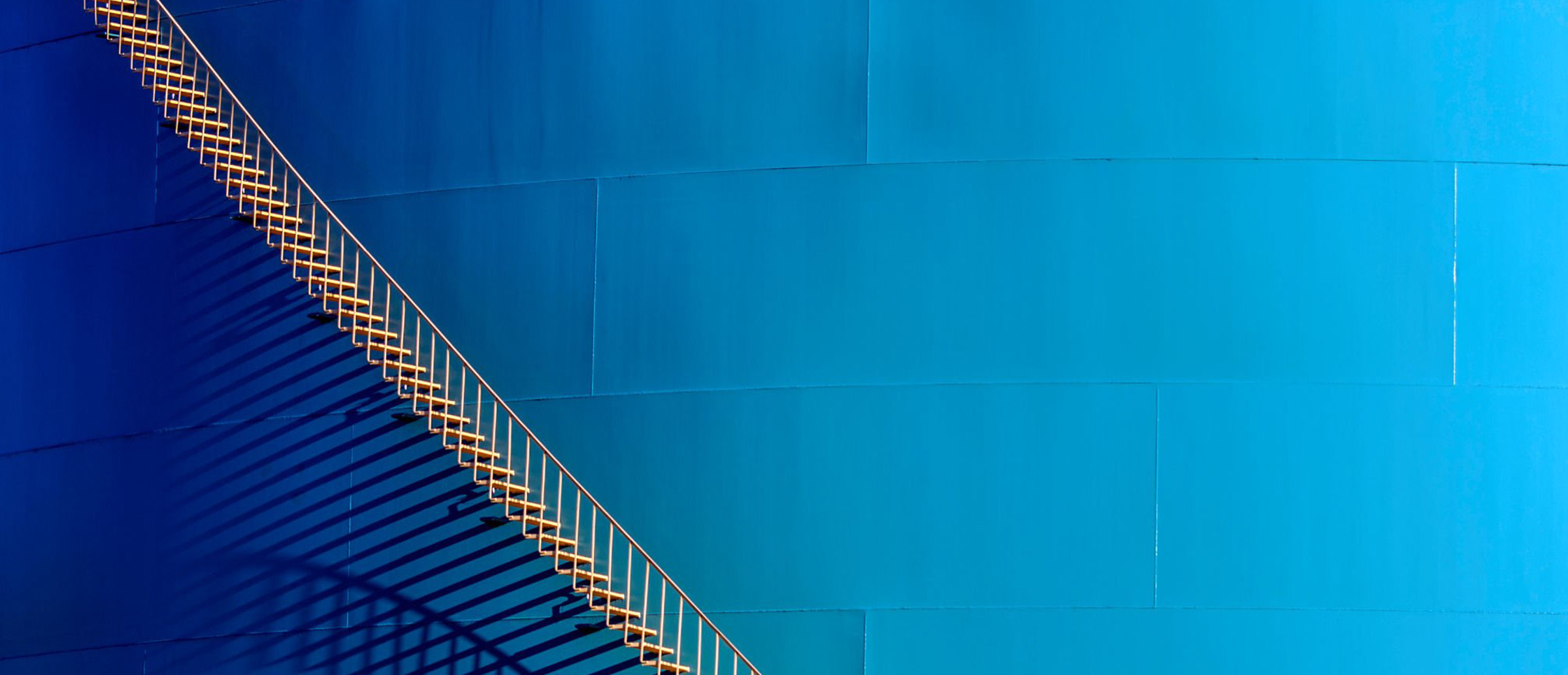 Stairs against blue background